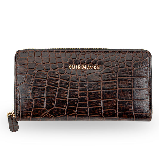 ORRA Zip Around wallet - DK Mocha