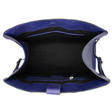 NOIR LARGE TOP HANDLE BAG - INDIGO BLUE BLACK TWO TONE