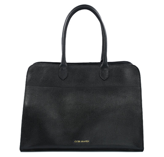 NOIR LARGE TOP HANDLE BAG - BLACK