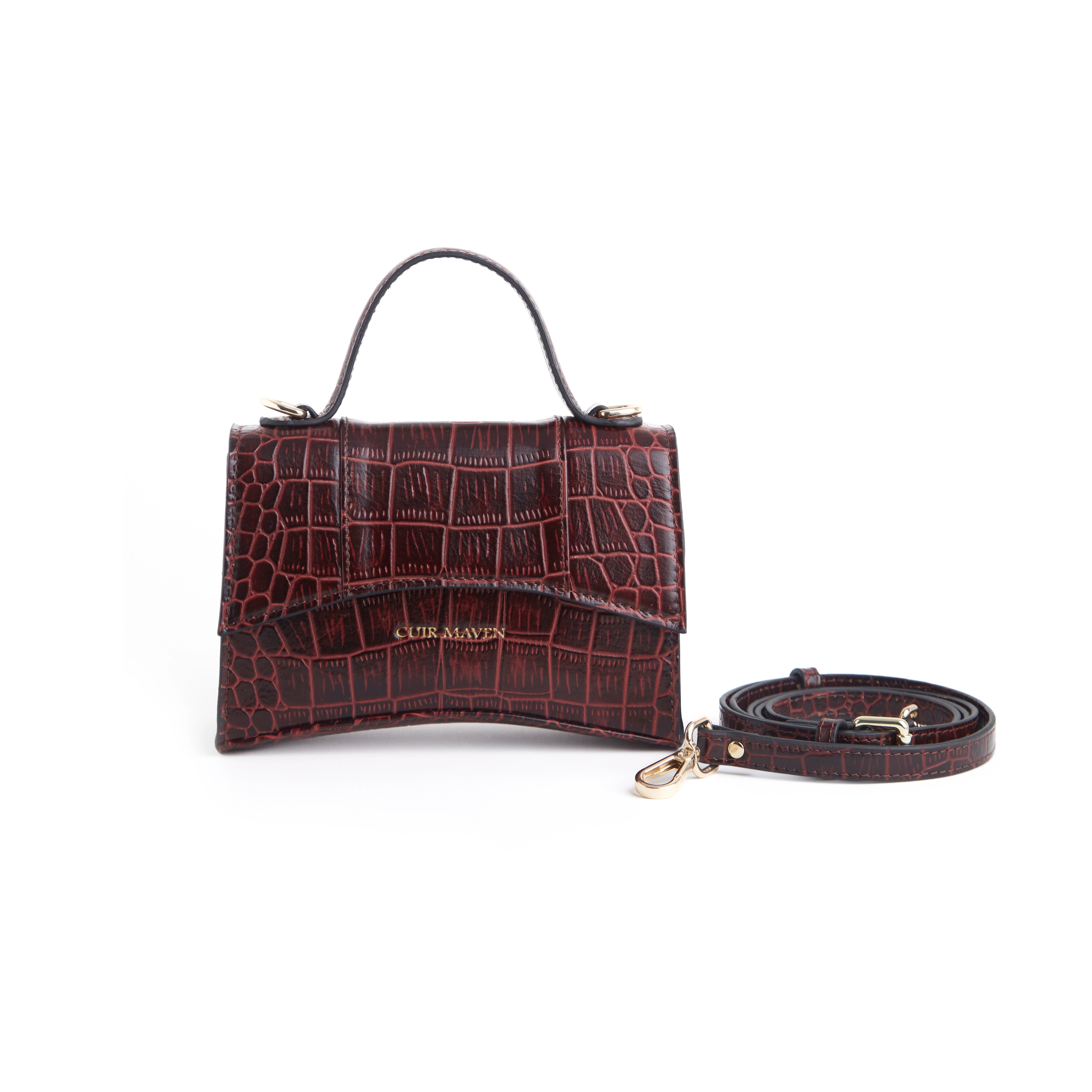 BIJOU MINI BAG - CHERRY BLACK TWO TONE + CROCO CM WALLET - CHERRY BLACK TWO TONE