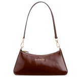 PATENT LEATHER BAGUETTE -BROWN