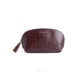 CROCO CM WALLET - CHERRY BLACK TWO TONE + CROCO BUBBLE POUCH - CHERRY BLACK TWO TONE