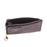CROCO CM WALLET - CHERRY BLACK TWO TONE + CROCO BUBBLE POUCH - CHERRY BLACK TWO TONE